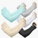 Arm Sleeves for Men Women Upf 50 Compression Arm Sleeve for UV Blocking Protection