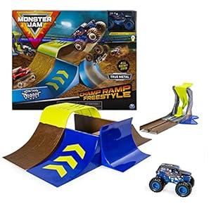 Monster Jam, Champ Ramp Freestyle Playset with Exclusive Son-uva Digger Monster Truck, 1:64 Scale Die-Cast, Kids Toys for Boys and Girls Ages 4-6 and Up