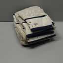 Madison Park Serene 100% Cotton Bath Towel Set Luxurious Floral Decorative Towels for Bathroom Embroidered Cotton Jacquard Design Soft Highly Absorbent for Shower 600 GSM, Multi-Sizes, Navy 6 Piece