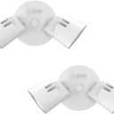 Lithonia Lighting HomeGuard 2-Light LED Outdoor Flood Lights, Wall or Ceiling Mount Outdoor Lights, 4000K Cool White, Round Heads, White, 2-Pack (HGX LED 2RH 40K 120 WH CP2 M2)