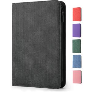 Card Binder 9 Pocket - Premium Card Collection Binder for 360 Cards, Durable Side-Loading Card Album with Zipper, Perfect for TCG, MTG, and Sports Cards, Black