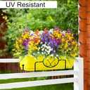 Grunyia 24 Bundles Artificial Flowers for Outdoor Decoration UV Resistant Fake Plastic Plants Faux Boston Fern Artificial Greenery for Summer Indoor Outdoor Garden Patio Window Box Kitchen Home Decor