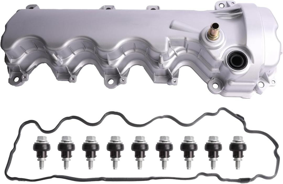 Left Side Valve Cover Compatible with Ford F-150 F-250 F-350 Expedition Explorer Mustang Lincoln Mark LT Navigator Mountaineer 4.6L 5.4L V8 2004-2014 Replace 9L1Z6582C