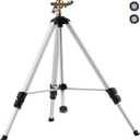 VEVOR Impact Sprinkler on Tripod Base, Heavy Duty Tripod Sprinklers with Brass Head & 3/4" Connector, 360 Degree Large Area Coverage Irrigation Sprinkler, Adjustable Heights, for Yard Gray (50")