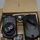 Schlage Camelot Electronic Keypad Deadbolt Lock, Keyless Front Door Entry, Mechanical Key Backup Included, Matte Black, BE365 CAM 622