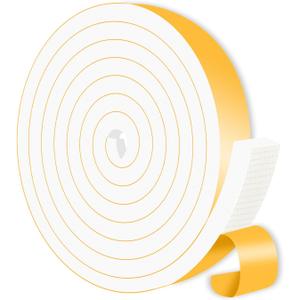 Weather Stripping Door Seal,Weather Stripping,Soundproof,Cold Insulation,High Density CR Foam Insulation Tape for Door, Front Door Frame, Windows(White,1 in x 1/2 in x 13Ft)