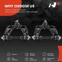 A-Premium 2 x Front Upper Control Arm, with Ball Joint & Bushing, Compatible with Toyota Pickup 1989-1995, T100 1993-1998, RWD Only