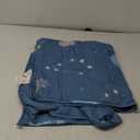 Mr. Sandman Weighted Blanket 3 Pounds Washable, Best for 20-40lb Breathable Cotton Heavy Blanket with Nontoxic Glass Beads - 36" x 48" Star Moon Blue