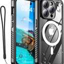 AICase iPhone 14 Pro Max Case Waterproof with MagSafe Clear Snowproof,Dustproof and Shockproof,IP68 Certified Full Body 360 Protection Fully Sealed Underwater Cover for iPhone 14 Pro Max 6.7"