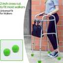 Magicorange 4 PCS Precut Walker Tennis Balls for Furniture Legs and Floor Protection, Heavy Duty Long Lasting Felt Pad Glide Coverings