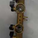 ATDAWN 4 Way Brass Hose Splitter, 3/4" Brass Hose Faucet Manifold, Garden Hose Adapter Connector