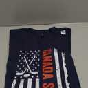 Funny Canada Sucks Eh US Hockey Fan Vintage American Flag T-Shirt, XL