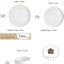 MALACASA 12 Pieces Porcelain Dinnerware Set, Modern White Dish Set for 4, Premium Serving Plates and Bowls Sets, Chip and Scratch Resistant Dishware Sets Kitchen Dishes Dining Ware Set, Series LEAH