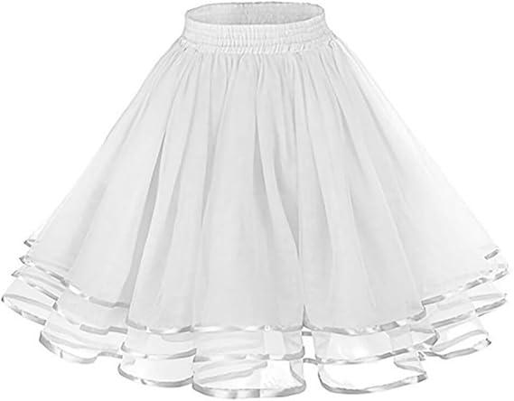 Crinoline Tutu Underskirts for Women Petticoat Skirt Rockabilly Dress Knee Underskirt for Dresses Puffy Skirt M