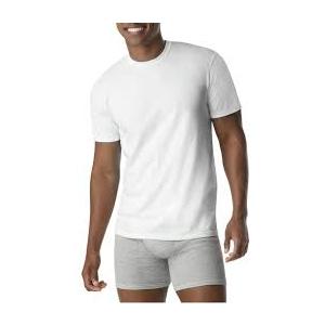 Hanes Mens Cotton, Moisture-wicking Crew Tee Undershirts, Multi-packs, White - , Large US