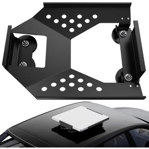 for Starlink Mini Mount, Magnetic Starlink Mini Car Mount Base Suction Cup Accessories Truck RV Flat Rack Roof Sunroof Kit Boat V4for Camping, High-Speed & Extreme Conditions (Black)