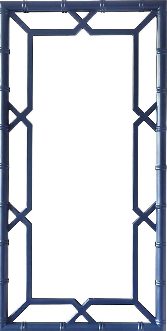 Mirror, Bamboo-Look Frame, Full Length, Blue, 24" X 28"
