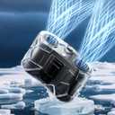 25000MAh Portable Waist Fan, 100 Speeds 34000RPM Strong Airflow, Belt Fan with up to 145H of Working Time, Flashlight,Rechargeable Wearable Personal Fans for Outdoor (Black)