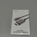 acer USB C to HDMI Cable for Home Office 6.6FT (4K@60Hz), Thunderbolt 4/3 Compatible, High-Speed Type C to HDMI 2.0 Braided Cord for MacBook, iPhone 17/16 Pro/Max, iMac, iPad Pro, Galaxy S25, Surface