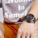 NAVIFORCE Men's Military Digital Watches Analog Quartz Waterproof Watch Sport Multifunctional Leather Wristwatch