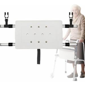 Universal Walker Rest Seat for Attachable Seat Folding Walker, Maximum Weight Capacity of 250 Pounds, Adjustable Range:20"~24"(White)