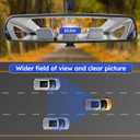 10.5" Rear view mirror, Interior rearview mirror Kit Universal Fit Type Compatible with Chevrolet Ford Toyota Nissan Jeep Honda Subaru Hyundai Kia Mazda Buick and More for Car