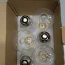 Brightever Dimmable LED Light Bulbs 60W Equivalent, 4000K Cool White Edison Light Bulb, 7W, 850LM Vintage E26 Base Bulb, 90+CRI, ST58 Clear Glass Antique LED Filament Bulbs for Bathroom, 6-Pack