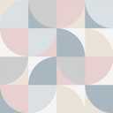 Transform Curves Blue and Pink Peel and Stick Wallpaper