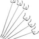 Foraineam 60-Pack (30Pcs 6-inch & 30Pcs 8-inch) Standard Size Pegboard Hooks for 1/8" Pegboard Metal Peg Board Shelving Hooks Assortment