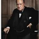 WIOLPC Winston Churchill HD Poster Canvas Wall Art Posters For Room Aesthetic And Decor Poster For Living Room Bedroom Office Decor 16x24inch(40x60cm) Frame-style