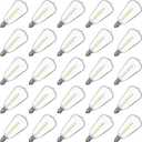 ST38 LED String Light Bulbs, 1.5 Inches Shatterproof LED Replacement Bulbs for Outdoor String Lights, 1Watt Equvanlent to 7Watt Incandescant Bulbs, E12 Screw Base, Warm White, 25Pack