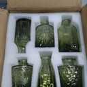 SUPMIND 12pcs Glass Bud Vase Set, Small Green Flower Vases for Centerpieces in Bulk, Mini Vintage Vase for Wedding, Home,Table Decoration