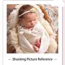 Zeroest Newborn Photography Wrap - Newborn Photoshoot Props - Boys & Girls Posing Stretch Knit Blanket (White, Small)