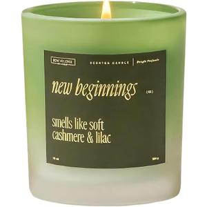 Benevolence LA New Beginnings Scented Candles | 10 oz, 40-50 Hour Burn, New Home Candle | House Warming Gifts for Women, Friends | Gift Idea for Promotion, Retirement - Notes of Cashmere & Lilac