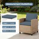 4Pcs Outdoor Cushion Covers Stretch Patio Cushion Covers Sofa Cushion Cover | Cushion Covers for Outdoor Furniture Replacement Washable Furniture Protector With Elastic Bottom Fits 20-27" (Midnight Blue)