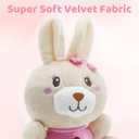 HAPTIME Baby Bunny Toys for 0-12 Months - Baby Easter Basket Stuffers & Gift - Infant Musical Plush Stuffed Animal - Newborn Tummy Time Toy for 0 1 3 6 9 12 18 Months Girls