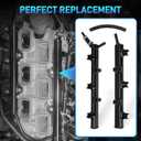 Upgraded Full Aluminum Fuel Rail Compatible with Chrysler Jeep Dodge Ram - 2011-2025 Grand Cherokee 2011-2025 Challenger Charger Durango Avenger Journey 3.6L V6 Replace#53034198AC (Black)