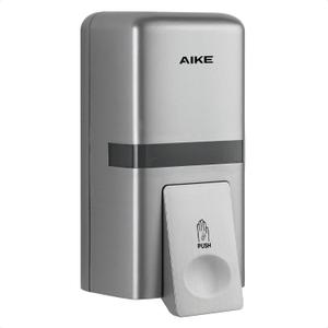 AIKE Wall Mount Liquid Soap Dispenser, 27oz Large Capacity with Extended Pump for Commercial Bathrooms,AK1008(Silver)