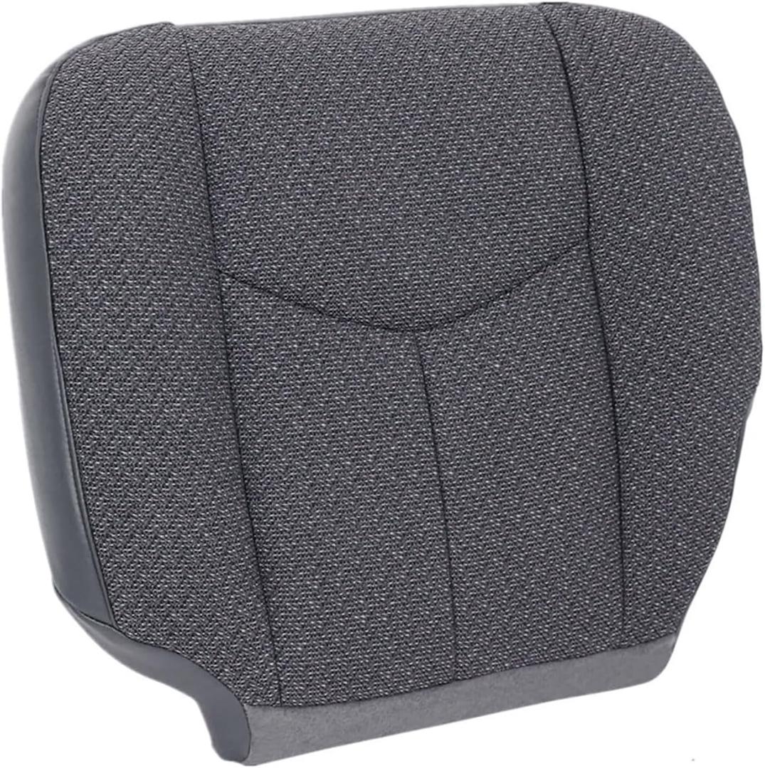 NLQR #69C Dark Gray Cloth Driver Side Bottom Replacement Seat Covers Compatible with Chevy Silverado 1500 2500 3500 1500HD 2500HD GMC Sierra 2003-2007 Seat Cushion Protector Cloth Cover