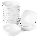 MALACASA 5 oz Porcelain Dip Bowls Set, 12 Pack Small Ramekins, Dipping Sauce Dishes, Stackable Tiny Ramekins for Pudding, Souffle, Brulee, Dessert, Snack, Charcuterie Boards accessories, Oven Safe