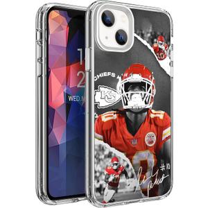 Compatible with iPhone 14 Case, Stylish Full-Body Protection Soft TPU Shockproof Phone Clear Case(Kansas-City-Pacheco)