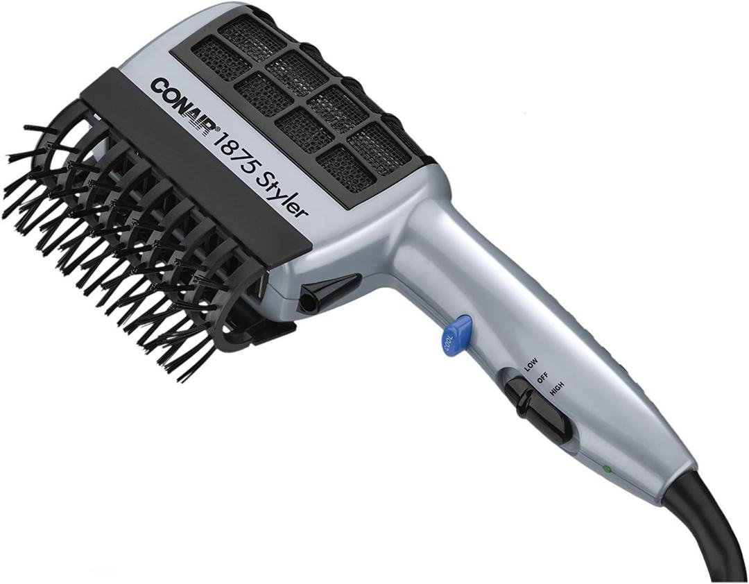 Conair 3-in-1 Styling Hair Dryer, 1875W Hair Dryer with Ionic Technology and 3 Attachments