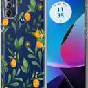 Unov Case for Moto g Play 2023/g Power 2022/g Pure 2021, Crystal Clear with [Anti-Slip Embossed Pattern], Shockproof Slim Protective [Anti-Yellowing TPU] Back Cover, Citrus Flavors