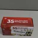 Clear Warm White Christmas Tree Lights - 6.3 ft String of 35 Incandescent Mini Bulbs Multifunctional Lighting Modes, for Decorative, Bedroom, Outdoor, Xmas Twinkle Lights with Green Wire Total 6.6 ft