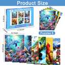 6 Packs 24 Large Piece Puzzles for Seniors,Animals Puzzle for Seniors with Dementia,Turtle Panda Cat Dolphin Bird Dog Easy Jigsaw Puzzle for Alzheimers Memory Games Dementia Activities