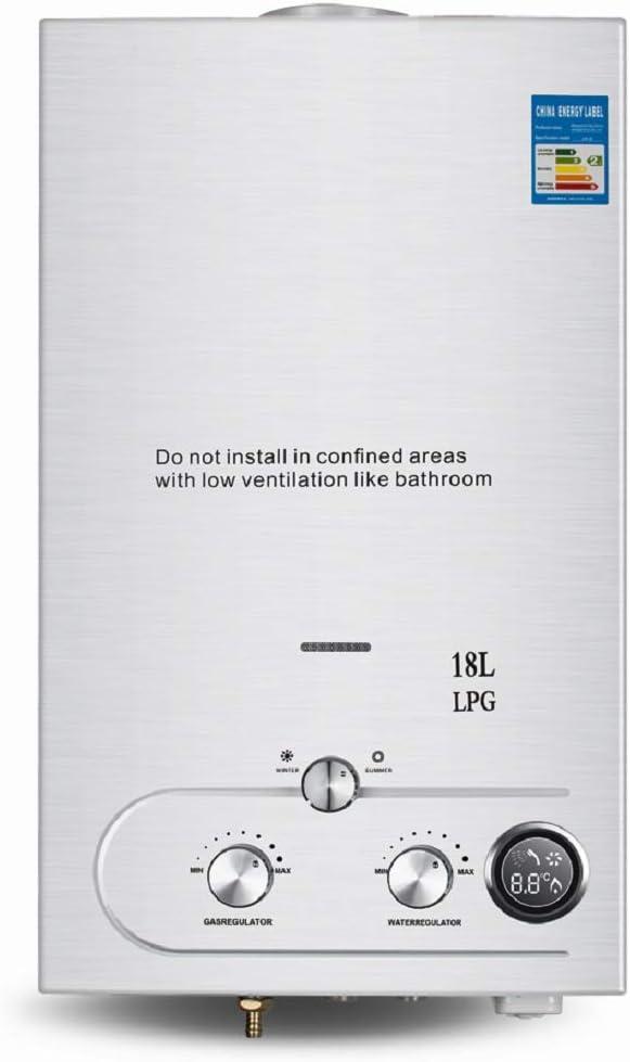 18L Tankless LPG Propane Gas Hot Water Heater Instant Boiler Bathroom Shower Instant Hot Water Heater