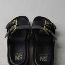 SM New York Black Double-Buckle Sandals – Women’s Size 7