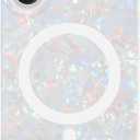 LONLI Hue - Magnetic Case for iPhone 16 - [Compatible with Magsafe] - [360 Shock-Absorbent Bumper] - [Cute and Unique Phone Cover for Girls and Women] - White Pearl Tort