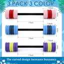 Soulchen 3 Pack Long Aquatic Exercise Dumbbells Pool Exercise Equipment Eva Foam Water Aerobics Equipment With High Density For Weight Loss Water Sport Fitness Tool(Multi-color,Large)