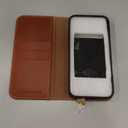 SHIELDON Genuine Leather Wallet Case for iPhone 17 Pro Max 6.9-inch 2025 | Flip | Magnetic Cover | RFID Blocking Credit Card Holder | Kickstand | Shock-Absorbent Case | Retro Brown